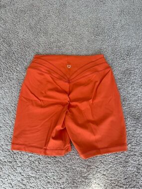 Tom Tiger Orange High-Waist Active Shorts